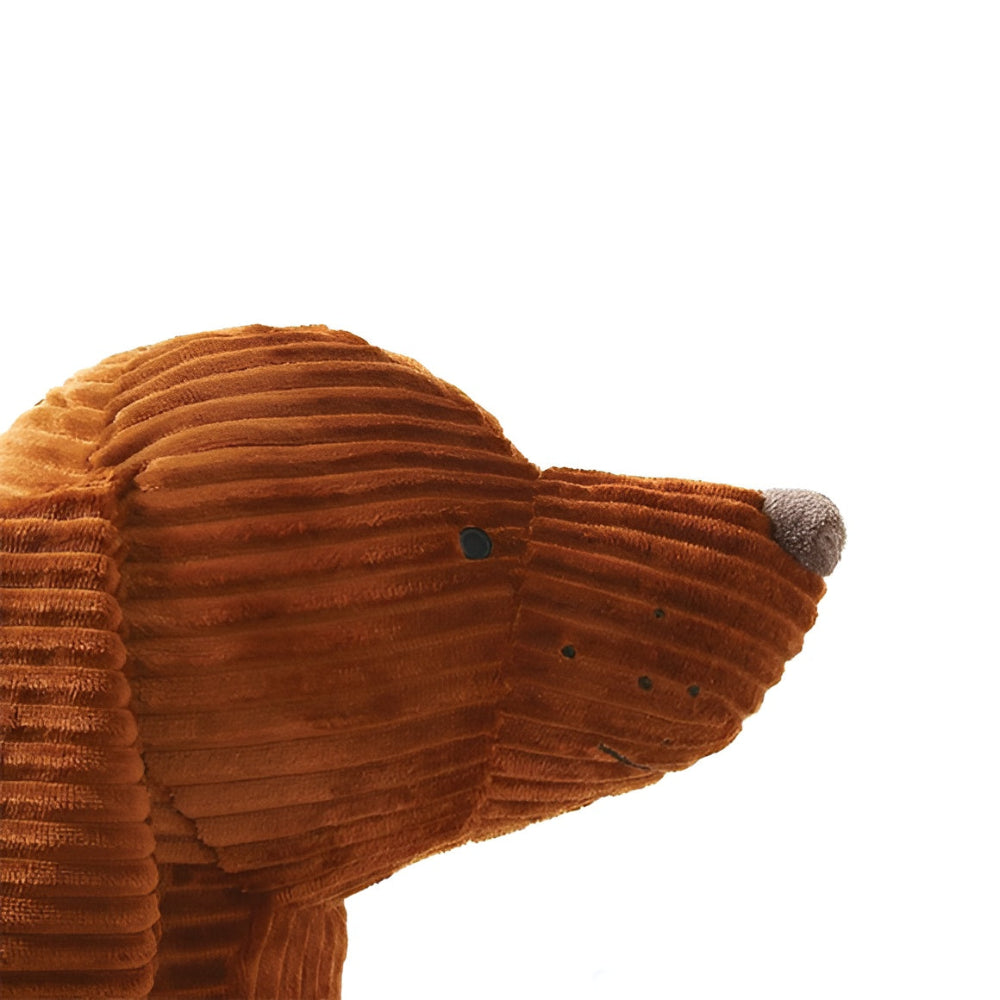 CordoPup | Corduroy Dachshund pluche kussen – Zacht hondenkussen voor op bed, bank
