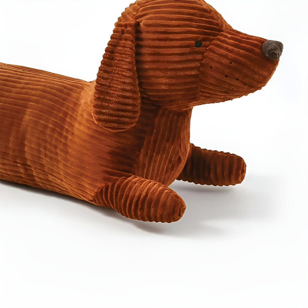 CordoPup | Corduroy Dachshund pluche kussen – Zacht hondenkussen voor op bed, bank