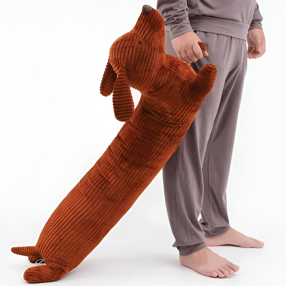CordoPup | Corduroy Dachshund pluche kussen – Zacht hondenkussen voor op bed, bank
