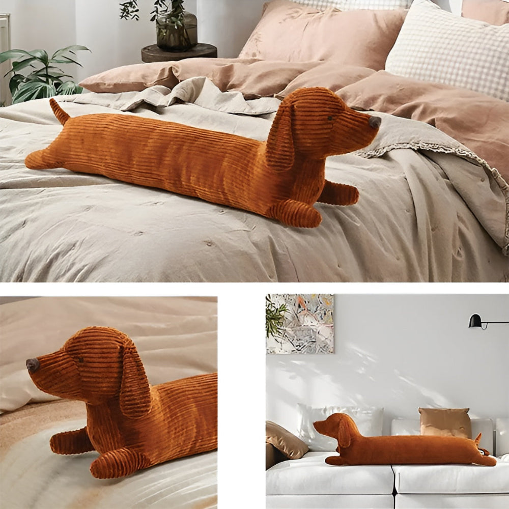 CordoPup | Corduroy Dachshund pluche kussen – Zacht hondenkussen voor op bed, bank