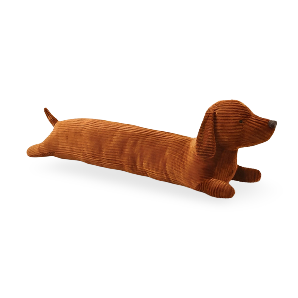 CordoPup | Corduroy Dachshund pluche kussen – Zacht hondenkussen voor op bed, bank