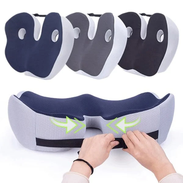 AlignSeat | Verstelbaar Memory Foam Kussen voor Zitbeenverlichting - Ergonomisch Comfort