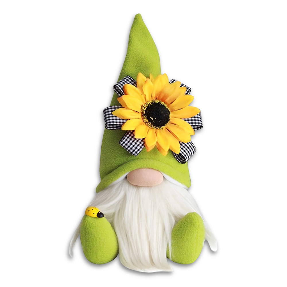 SunnyGnome | Pluche kabouter bureauornament – Leuke woondecoratie & uniek cadeau-idee