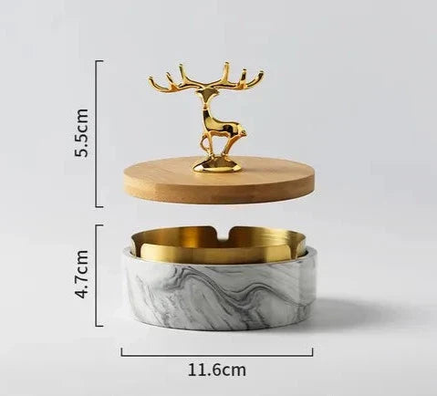 CharmAsh | Asbak in de vorm van een hert – Uniek decoratief accessoire voor kantoor en huis