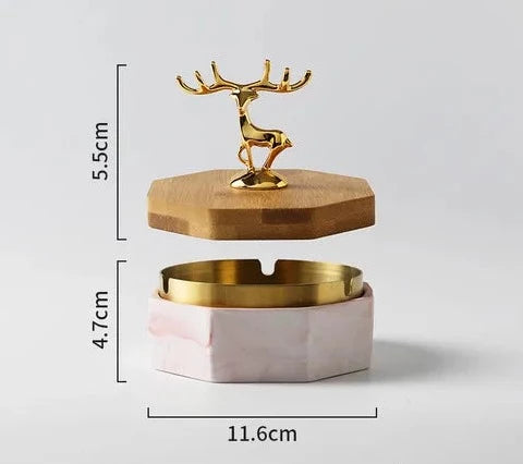 CharmAsh | Asbak in de vorm van een hert – Uniek decoratief accessoire voor kantoor en huis