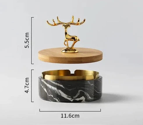 CharmAsh | Asbak in de vorm van een hert – Uniek decoratief accessoire voor kantoor en huis