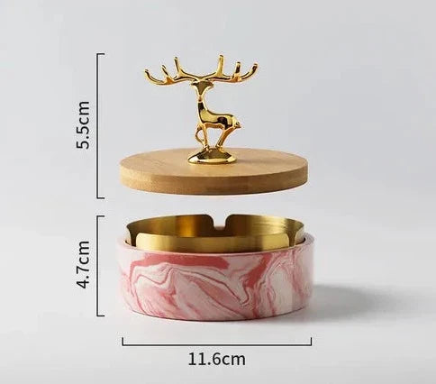 CharmAsh | Asbak in de vorm van een hert – Uniek decoratief accessoire voor kantoor en huis