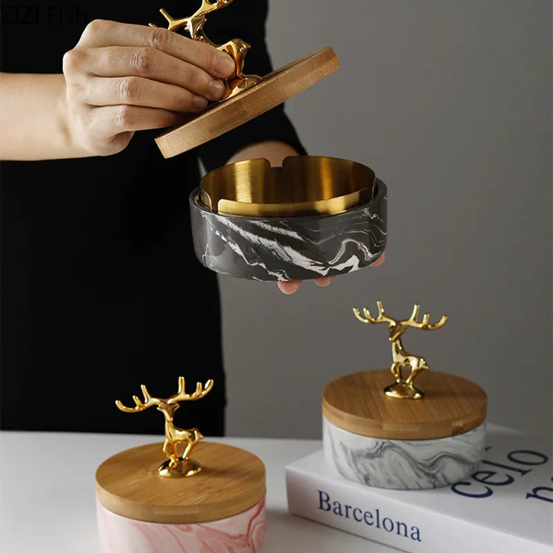 CharmAsh | Asbak in de vorm van een hert – Uniek decoratief accessoire voor kantoor en huis