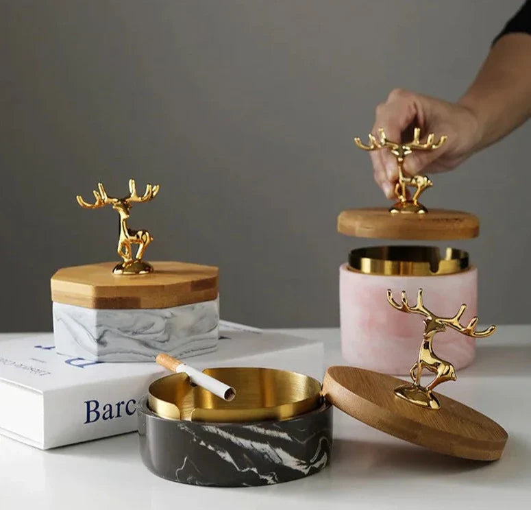 CharmAsh | Asbak in de vorm van een hert – Uniek decoratief accessoire voor kantoor en huis