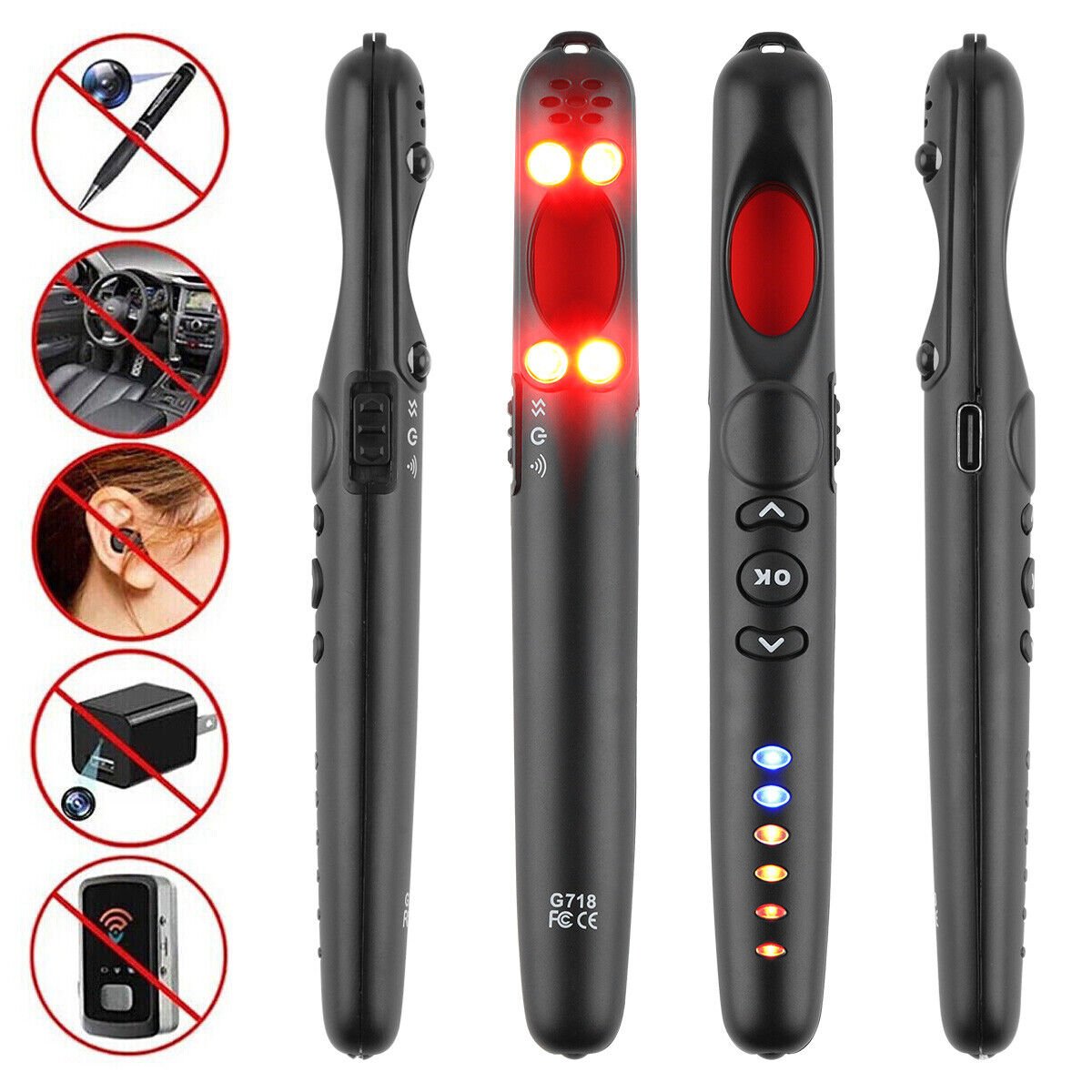 TraceMate | Compacte verborgen camera en GPS-trackerzoeker – Persoonlijke privacy