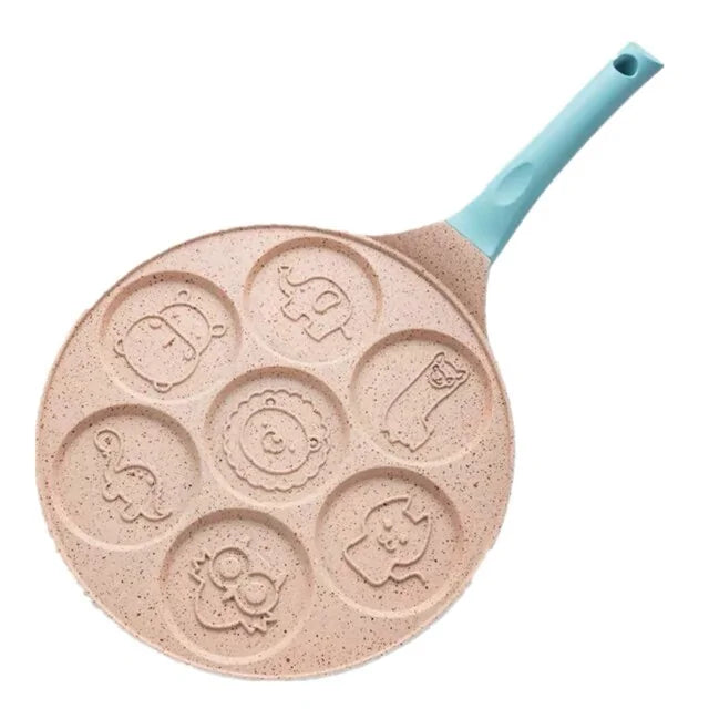 HappySkillet | Anti-aanbak ontbijtpan voor kinderen – Leuke eier- en pannenkoekenvorm voor kindermaaltijden