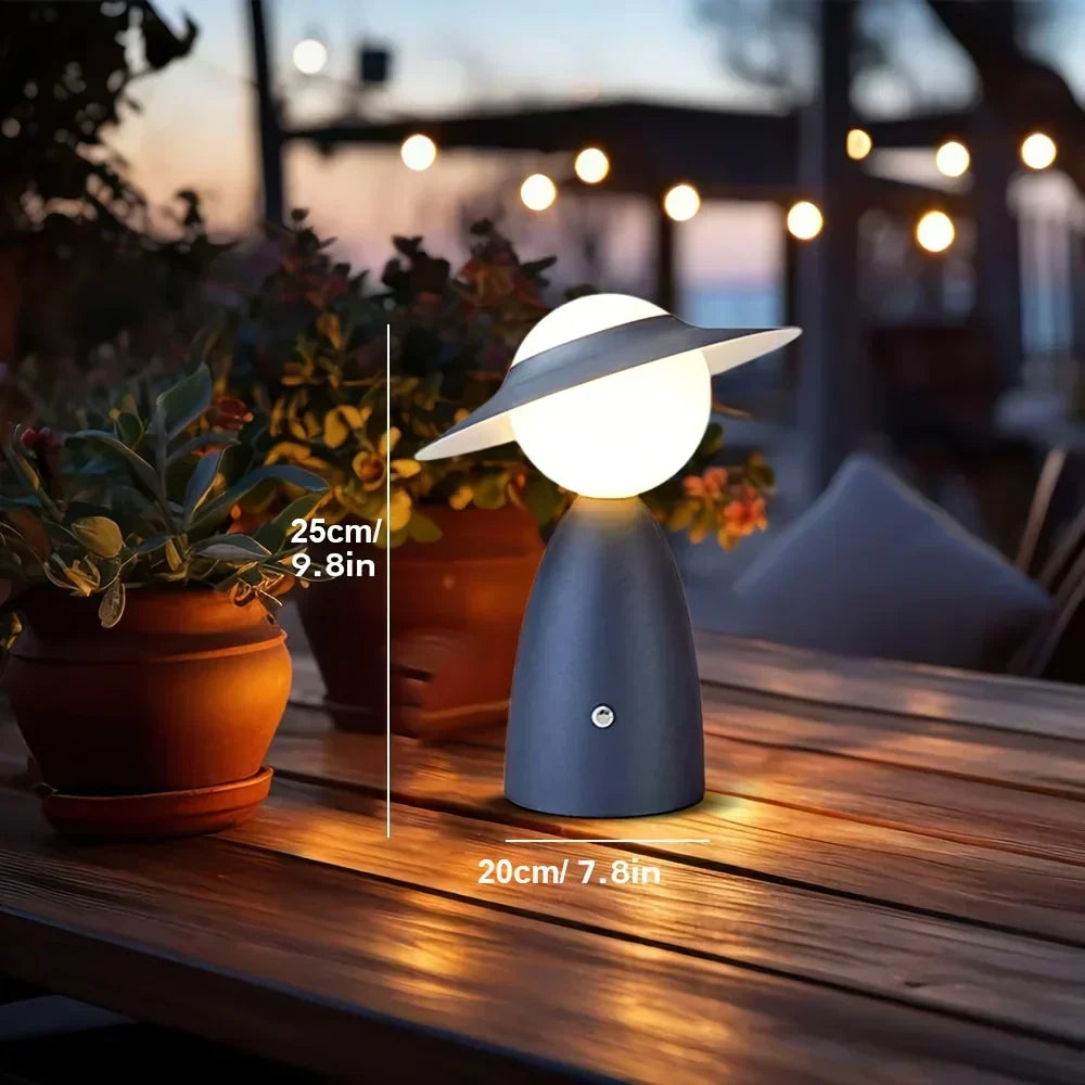 LumeVibe | USB Oplaadbare LED Tafellamp met Touch Dimmer - Creatief Modern Ontwerp voor Bureau & Slaapkamer