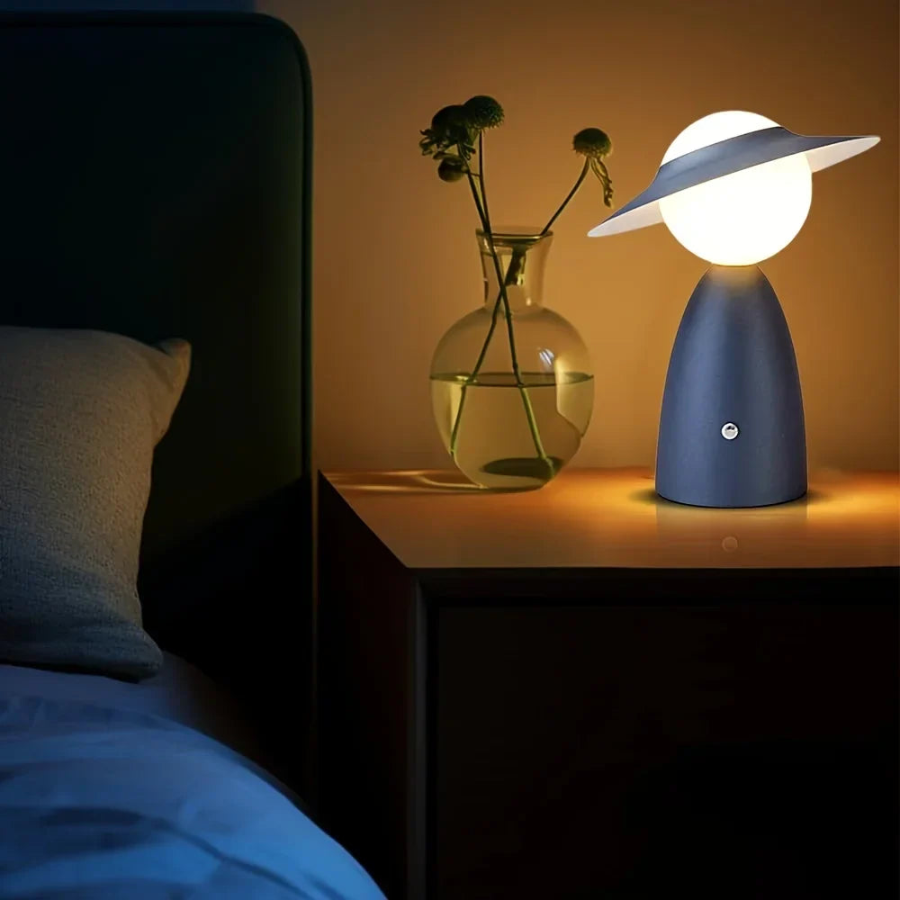 LumeVibe | USB Oplaadbare LED Tafellamp met Touch Dimmer - Creatief Modern Ontwerp voor Bureau & Slaapkamer
