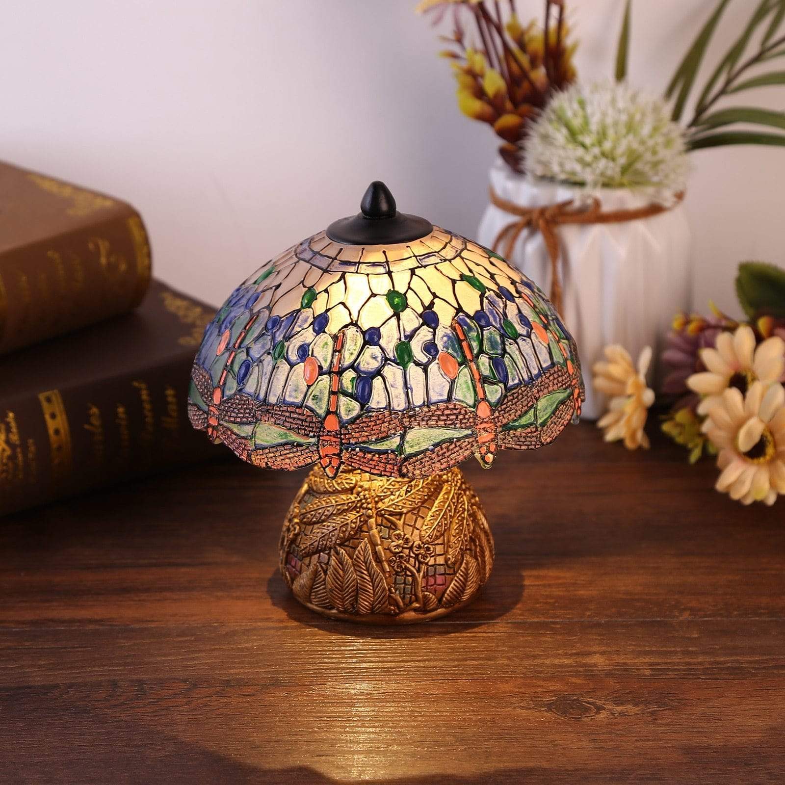 DewDrop | Libelle Bloemig Vintage Lamp