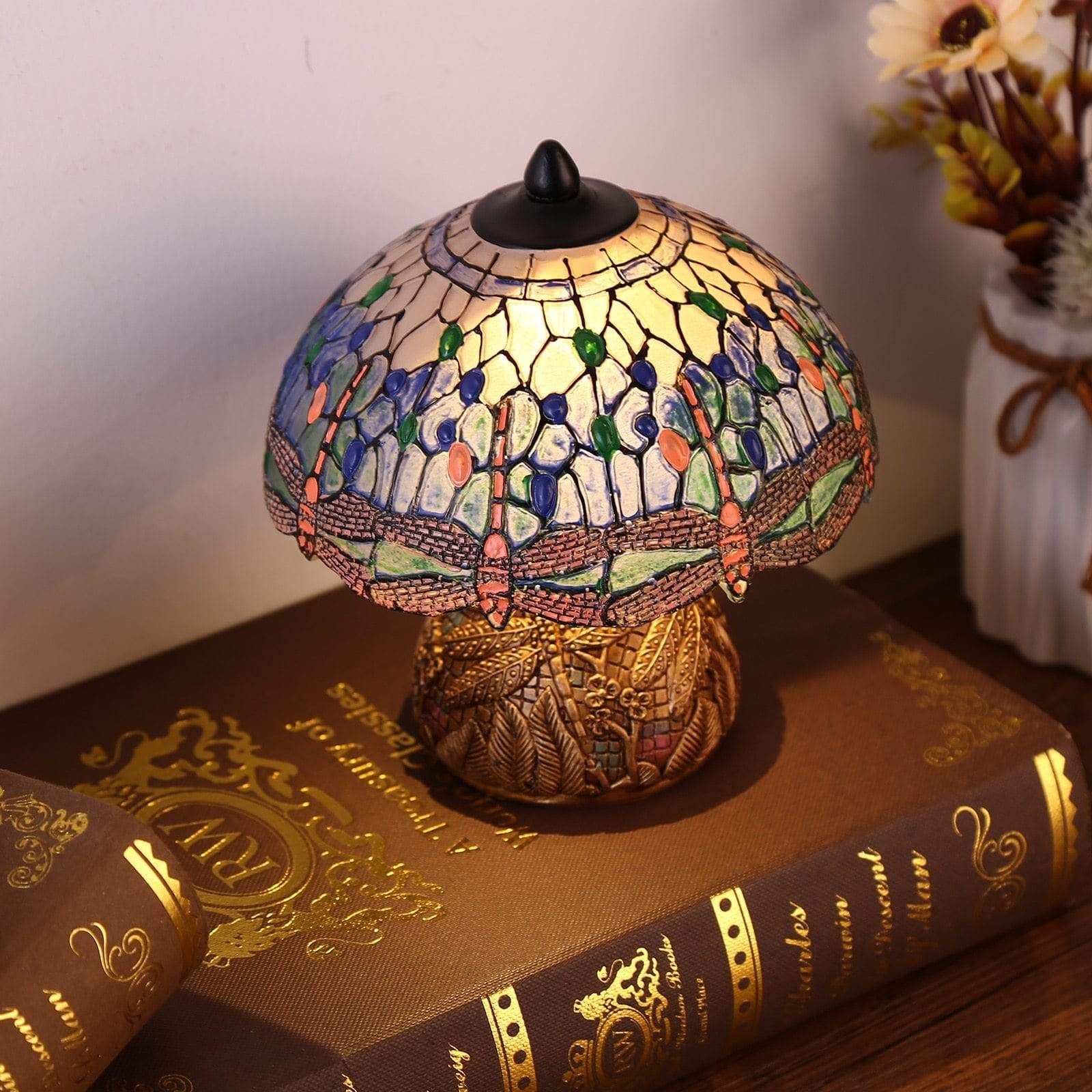 DewDrop | Libelle Bloemig Vintage Lamp