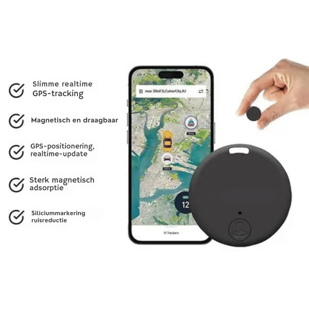 MiniTracer | Mini GPS-tracker voor auto's, sleutels en huisdieren – realtime locatiezoeker, anti-verliesapparaat