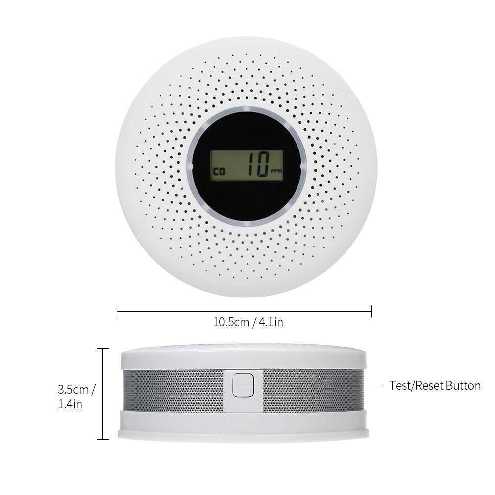 GuardSync | 2-in-1 Melder - Combinatie van koolmonoxide- en rookmelder