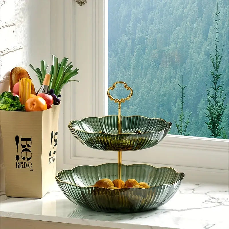 FruitLoft | Moderne 3-laags fruit- en groente-organizer – keukenrek, aanrechtmand, ruimtebesparend ontwerp