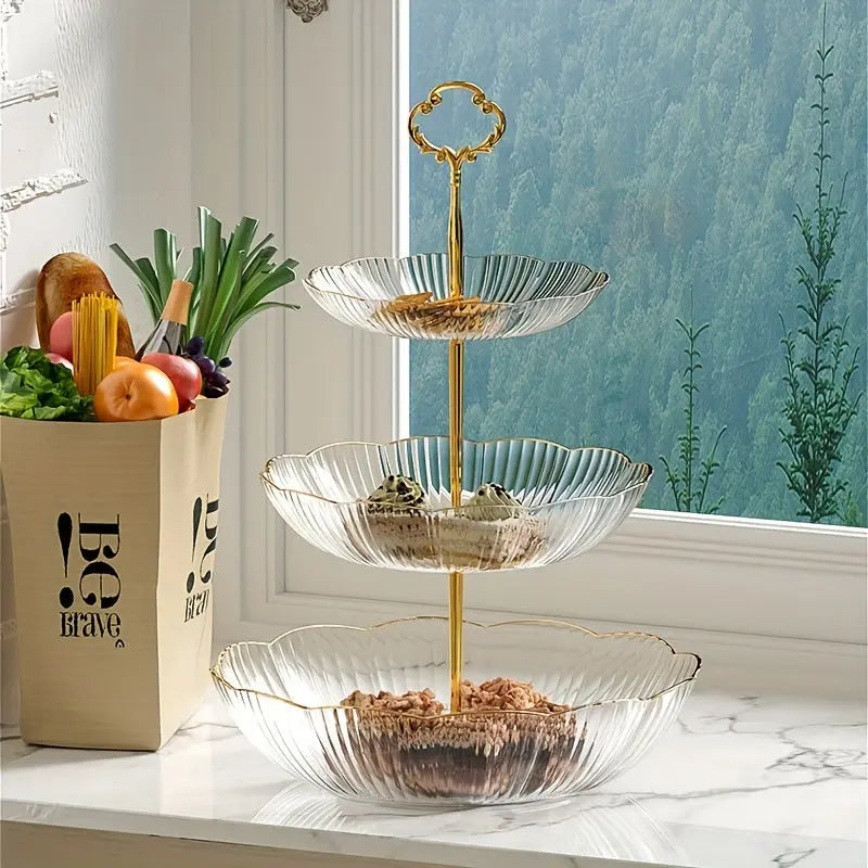 FruitLoft | Moderne 3-laags fruit- en groente-organizer – keukenrek, aanrechtmand, ruimtebesparend ontwerp
