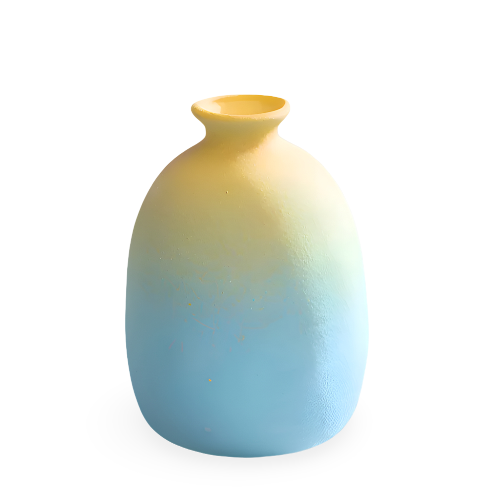 PastelHaven | Keramische macaronvaas – Kleurrijke artistieke woondecoratie en tafeldecoratie