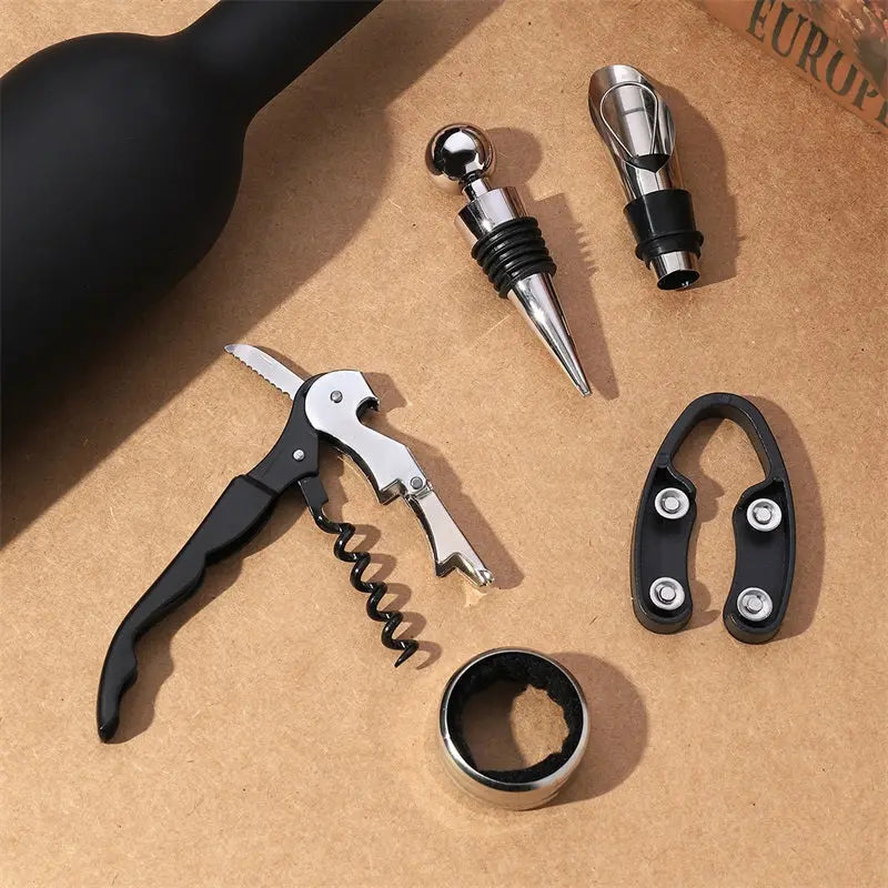 NoblePour | 5-delige elegante wijngeschenkset - eersteklas wijnaccessoires voor wijnliefhebbers