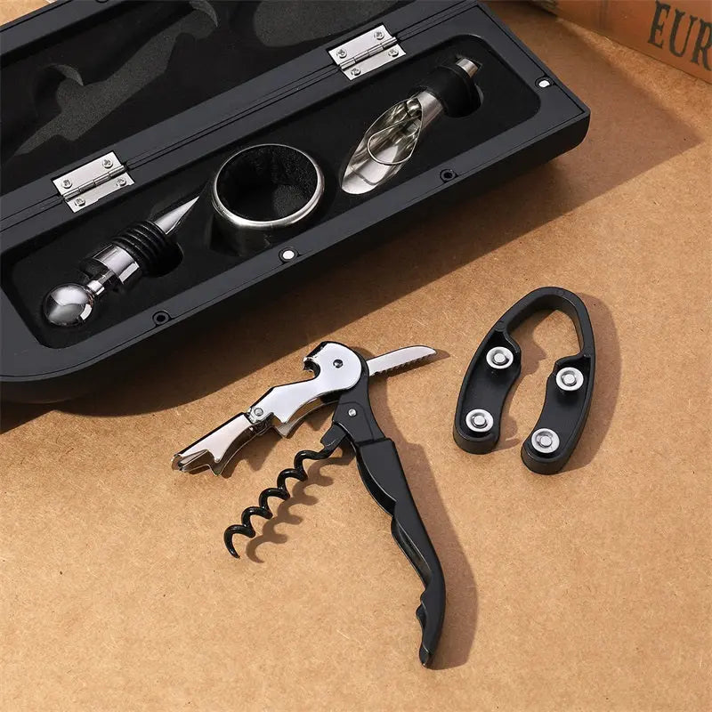 NoblePour | 5-delige elegante wijngeschenkset - eersteklas wijnaccessoires voor wijnliefhebbers