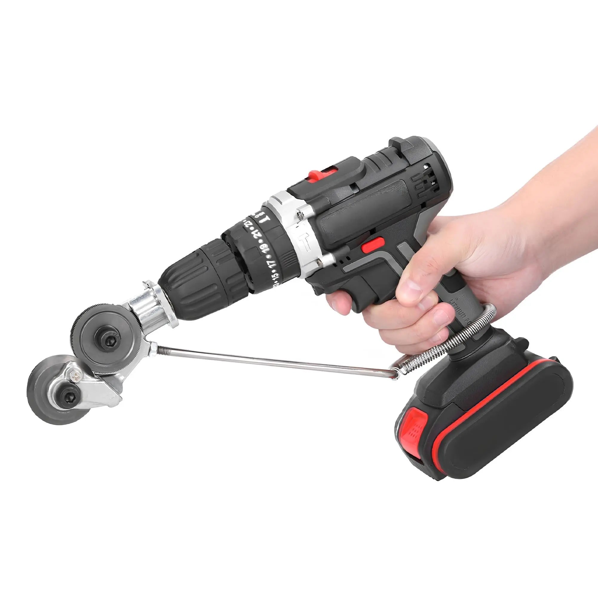 DrillSlice | Elektrische boorplaatschaar - metaalschaarbevestiging voor staal, aluminium, koper