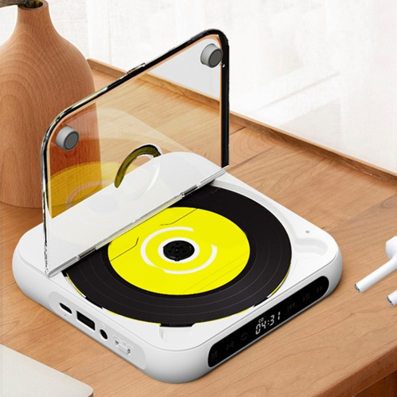 PureTune | Draagbare cd-speler met Bluetooth en bekabelde aansluiting – Compacte muziekspeler voor op reis en thuisgebruik