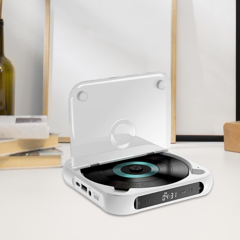 PureTune | Draagbare cd-speler met Bluetooth en bekabelde aansluiting – Compacte muziekspeler voor op reis en thuisgebruik