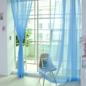 LumiDrape | Solid Tulle Gordijnen - Sheer Voile Raamgordijnen, Zachte Doorschijnende Panelen, Elegante Privacy