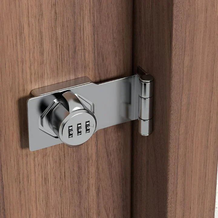 LatchLock | Sleutelloos Combinatieslot - Verstelbare Beveiliging voor Kasten, Deuren & Laden - Duurzaam en Veilig