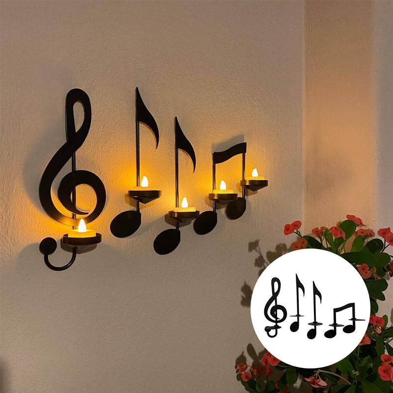 LyricGlow | Stijlvolle creatieve kandelaar met muzieknoot