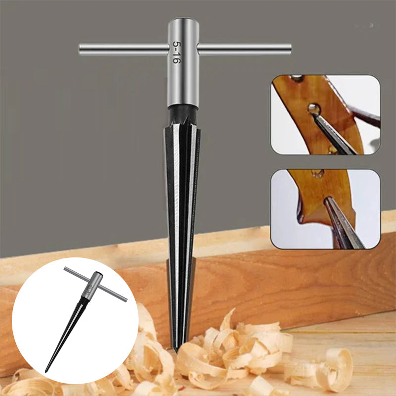ProReamer | T-Handvat Kegelvormige Reamer –  Hoogwaardig Koolstofstaal voor Hout