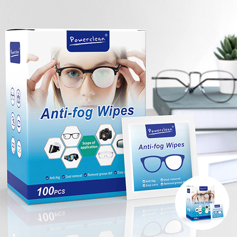 PureSight | CrystalClear Anti-Fog Lensdoekjes (100 stuks) – Streepvrije reiniging voor brillen