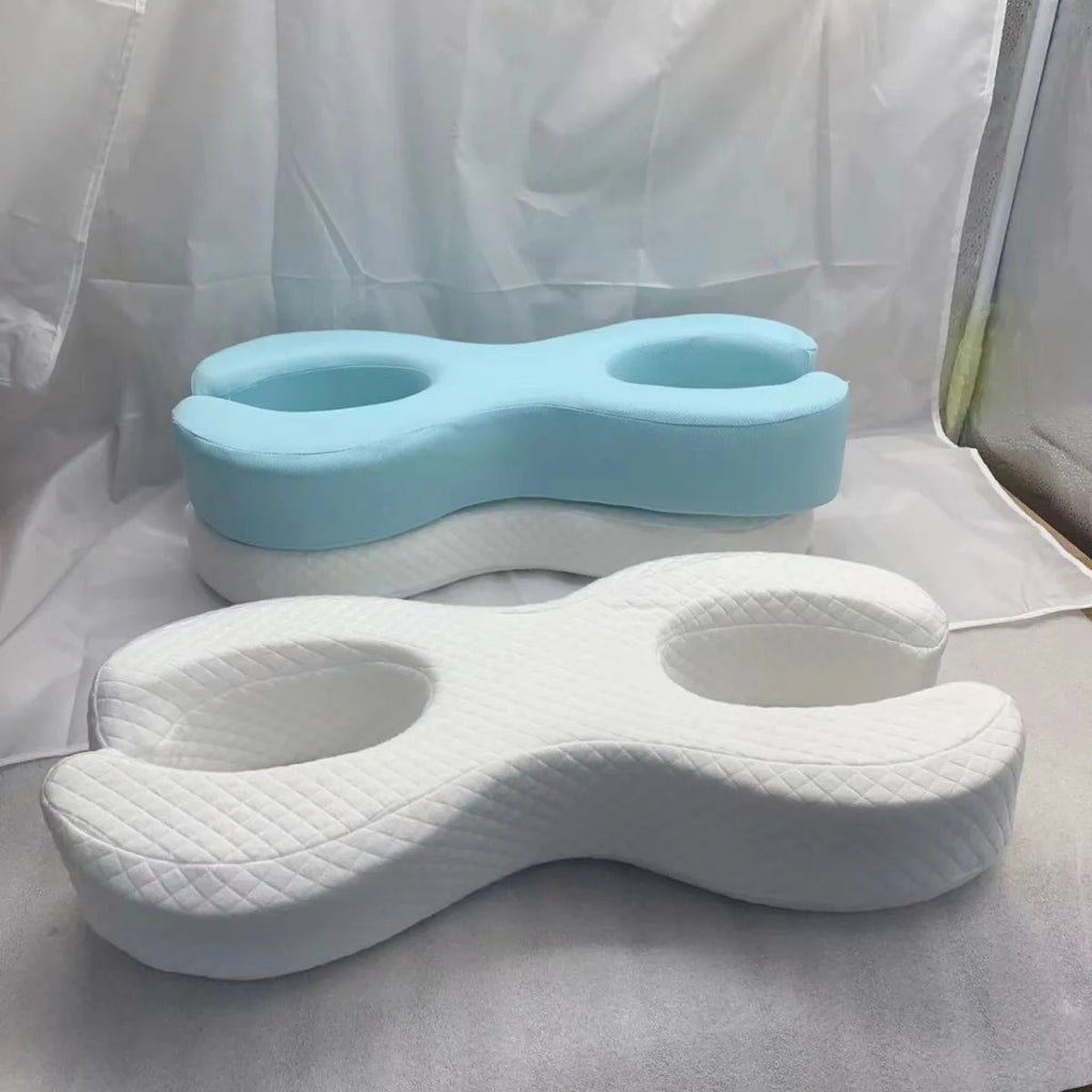 DreamSoothe | Ondersteunend schoonheidskussen voor zijslapers - Ergonomisch contourontwerp, huidvriendelijke koelstof