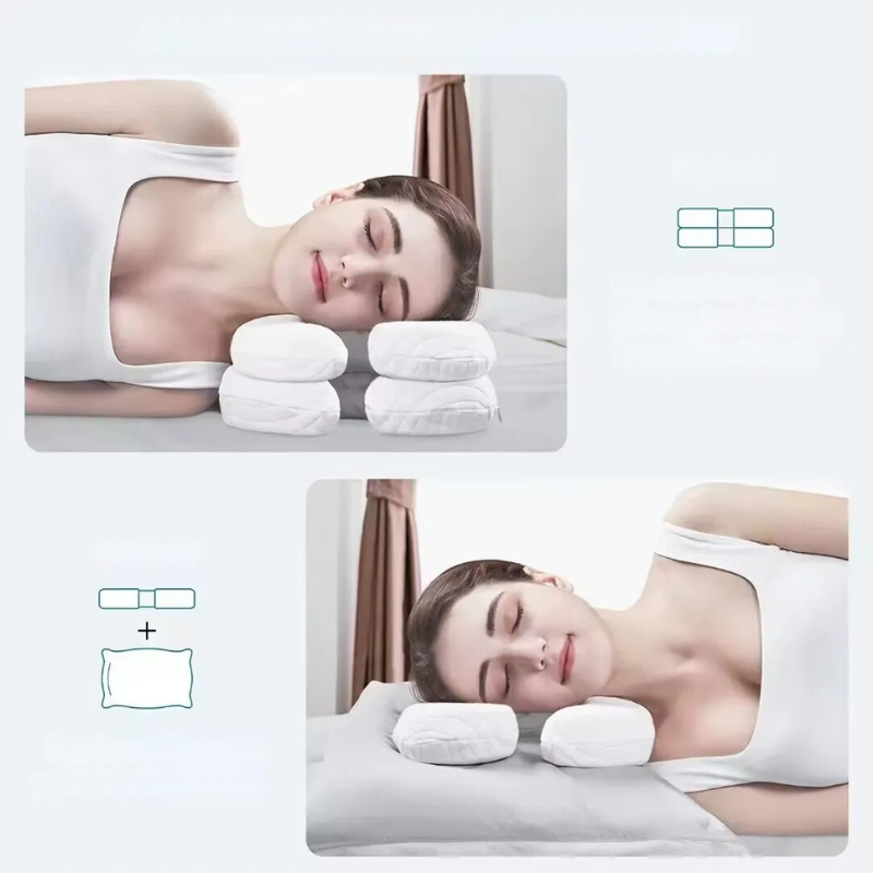 DreamSoothe | Ondersteunend schoonheidskussen voor zijslapers - Ergonomisch contourontwerp, huidvriendelijke koelstof