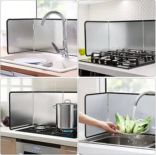 SplatGuard | Opvouwbare spatbescherming voor de keuken - antiaanbaklaag voor olie op de oven en het aanrecht