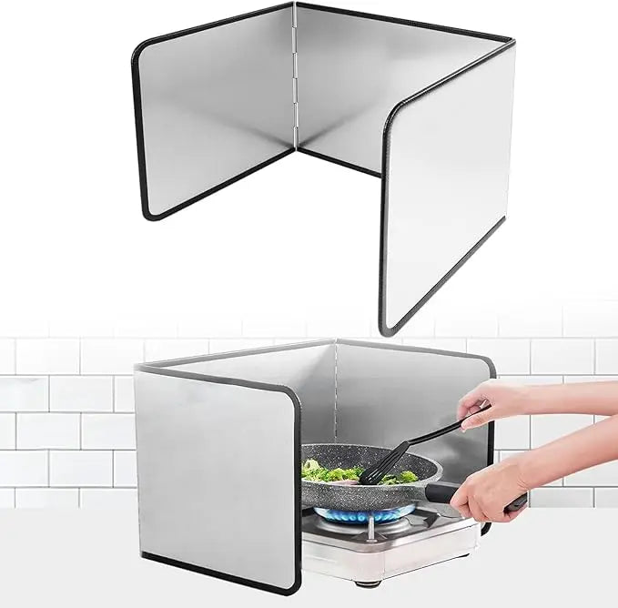 SplatGuard | Opvouwbare spatbescherming voor de keuken - antiaanbaklaag voor olie op de oven en het aanrecht