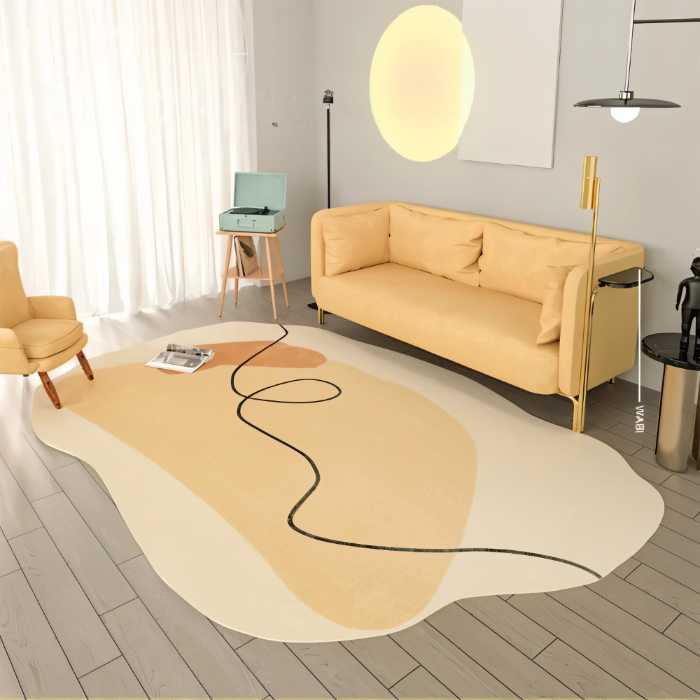 FlowRug | Zacht, onregelmatig vloerkleed voor woonkamer en slaapkamer – Modern en gezellig