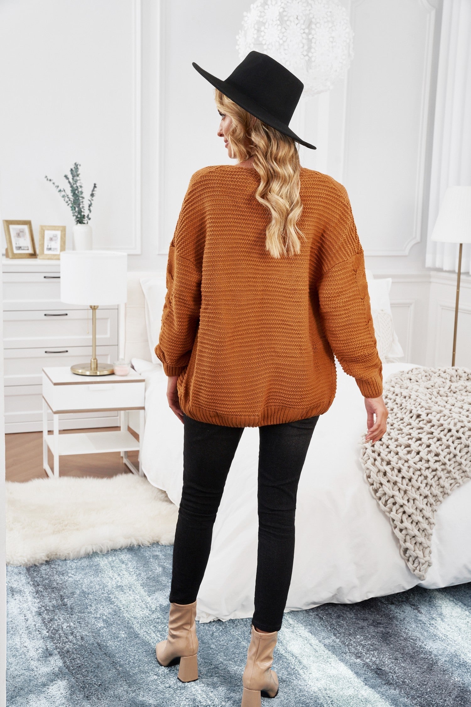 Ella | Dames Casual Gebreide Cardigan – Oversized, Open Voorzijde, Chunky Knit