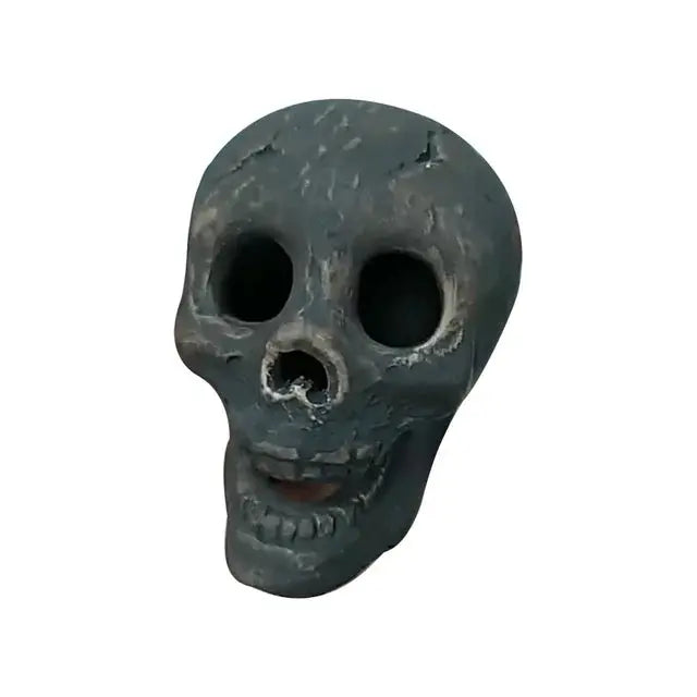BlazeSkull | Vuurvast Schedel Ornament - Hars Gotisch Decor, Hittebestendig Schedelbeeld voor Thuis, Halloween & Donkere Interieurstijl