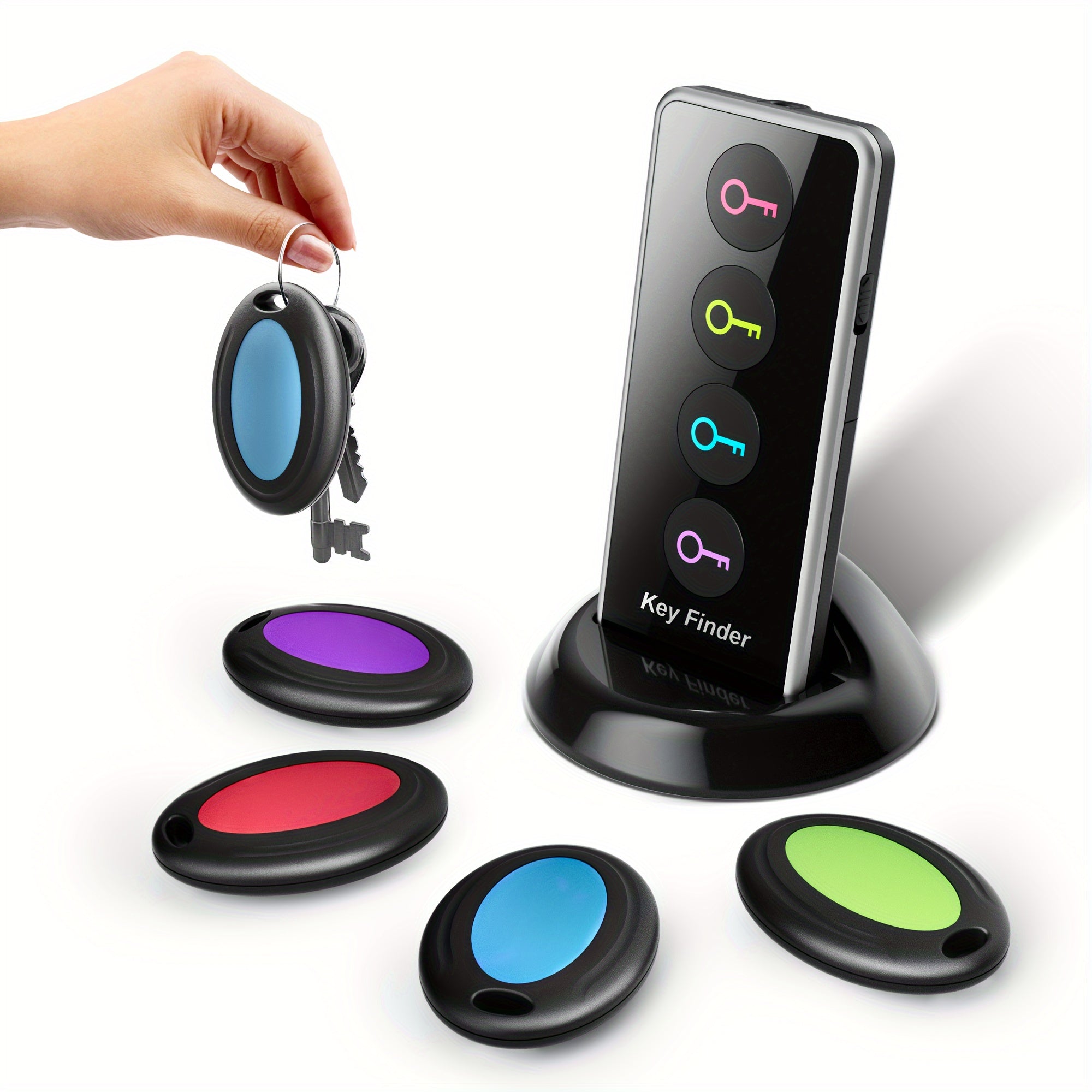 FlashFind | 4-in-1 RF-sleutelzoeker – LED-flitser + kleurgecodeerde afstandsbedieningzoeker voor sleutels