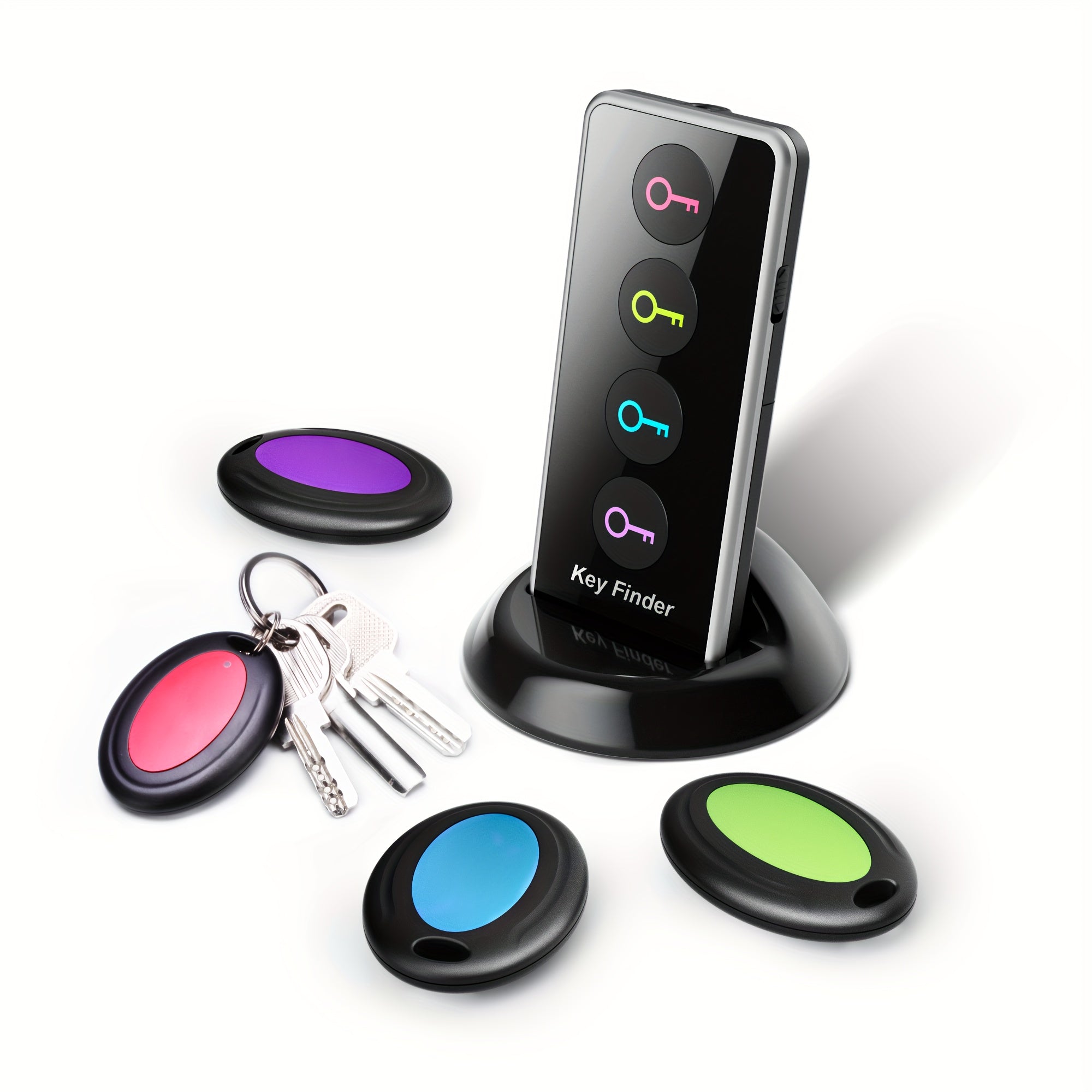 FlashFind | 4-in-1 RF-sleutelzoeker – LED-flitser + kleurgecodeerde afstandsbedieningzoeker voor sleutels