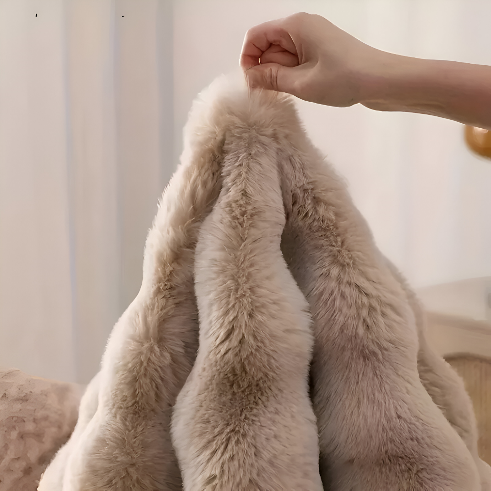VeluMat | Zacht, donzig, rond fleece vloerkleed – antislip, gezellige decoratieve mat