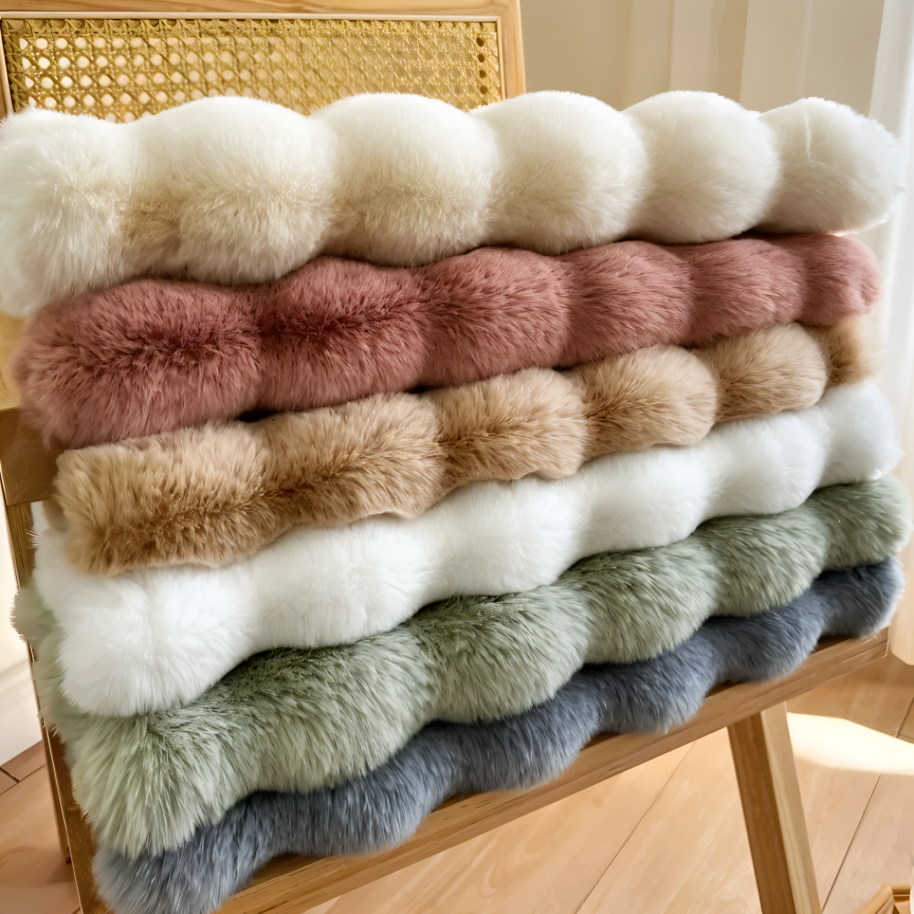 VeluMat | Zacht, donzig, rond fleece vloerkleed – antislip, gezellige decoratieve mat