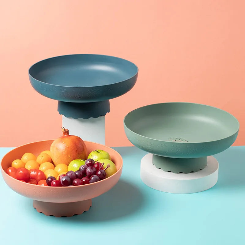 VitaBowl | Moderne fruitschaal met afvoersysteem – Decoratief middelpunt voor op het aanrecht of de eettafel