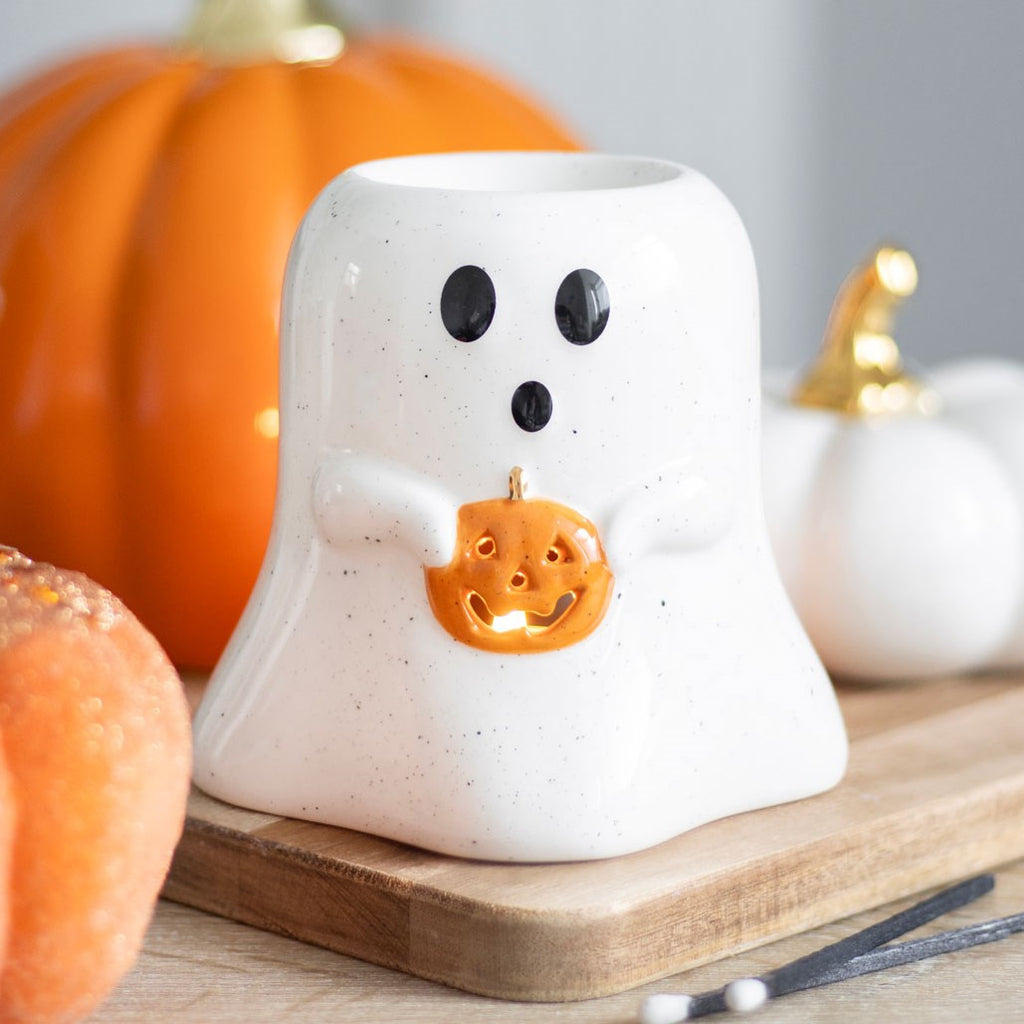 BooBurner | Charmante Witte Spookvormige Oliebrander