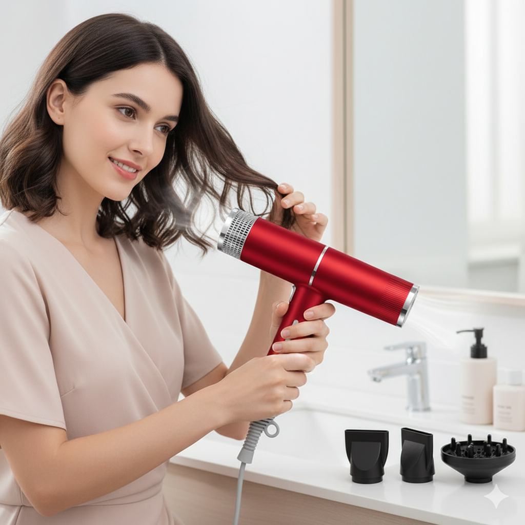 TurboTress | Ultralichte professionele haardroger – snelle motor en salonprestaties