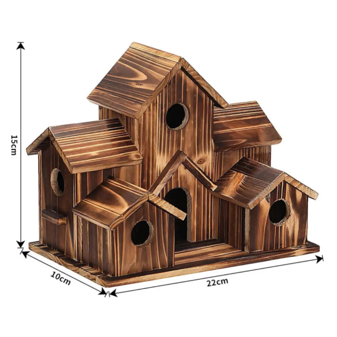 Nestleef | Opknoping vogelhuisje voor buiten - Ruime houten nestkast, natuurlijke schuilplaats