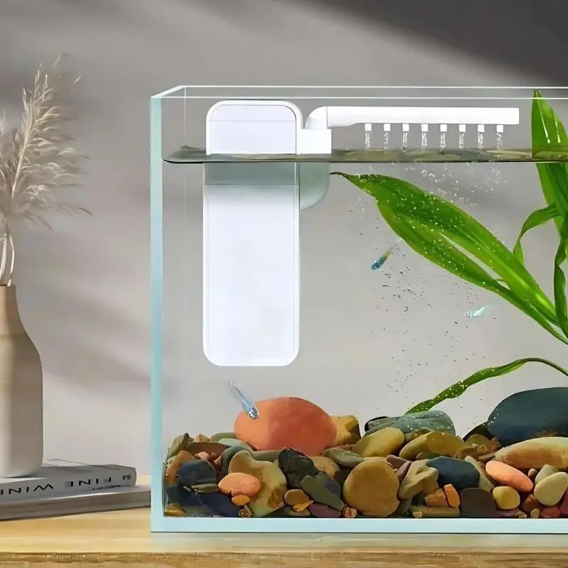 Streamic | Stille miniaquariumfilter - instelbare watertoevoer, onderdompelbaar, energiezuinig
